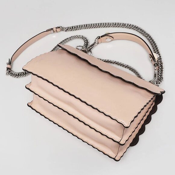 Fendi Light Pink Smooth Leather Kan I Medium Shoulder Bag 8BT283 - Picture 3 of 11